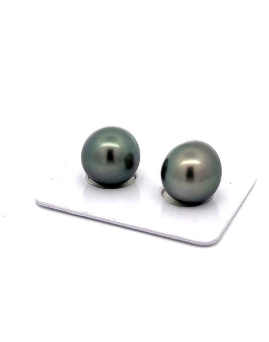 12.21/12.10mm Tahitian Black pearl , origin French Polynesia   , fine  grade