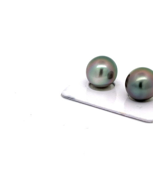 12.38/12.22mm Tahitian Black pearl , origin French Polynesia   , fine  grade
