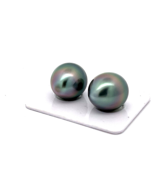13.82/13.62mm Tahitian Black pearl , origin French Polynesia   , fine  grade