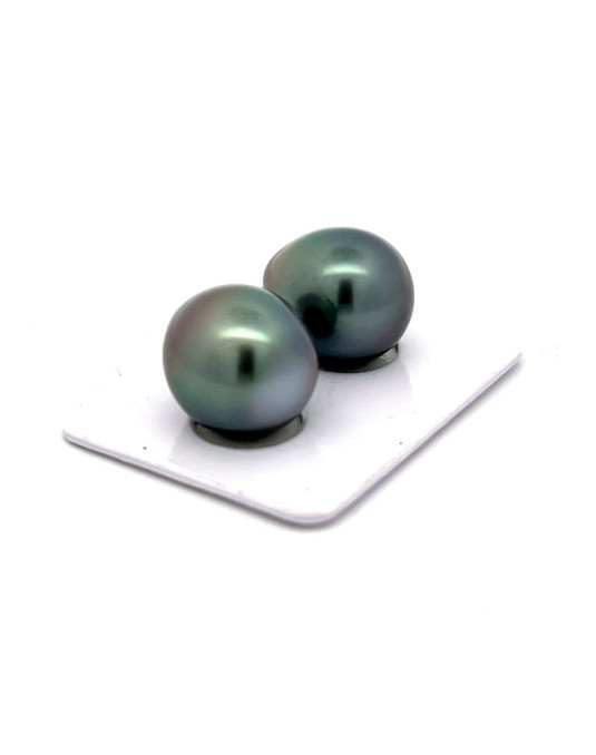 13.82/13.62mm Tahitian Black pearl , origin French Polynesia   , fine  grade