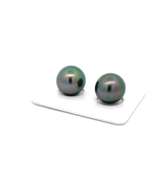 11.84/11.77mm Tahitian Black pearl , origin French Polynesia   , fine  grade
