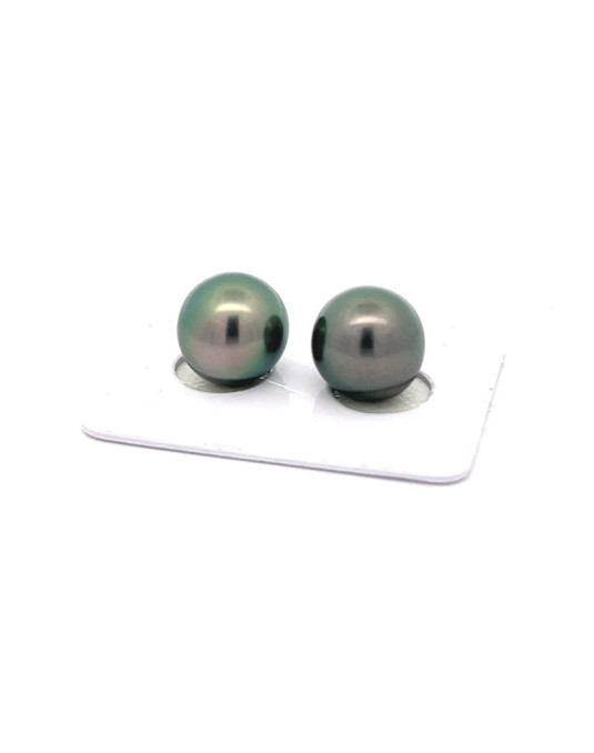 11.57/11.49mm Tahitian Black pearl , origin French Polynesia   , fine  grade