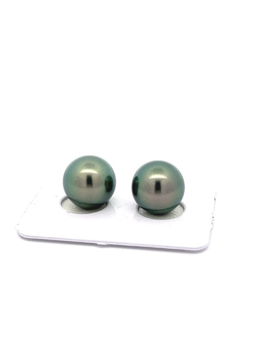 11.53/11.42mm Tahitian Black pearl , origin French Polynesia   , fine  grade