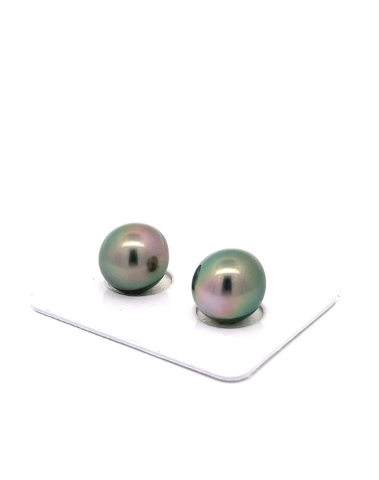 10.74/10.72mm Tahitian Black pearl , origin French Polynesia   , fine  grade