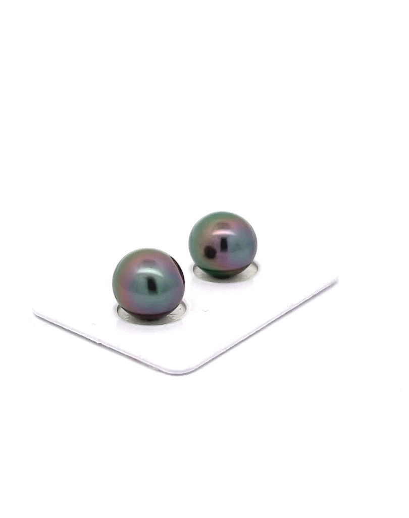 9mm+ fine  grade Tahitian Black pearl, French Polynesia  
