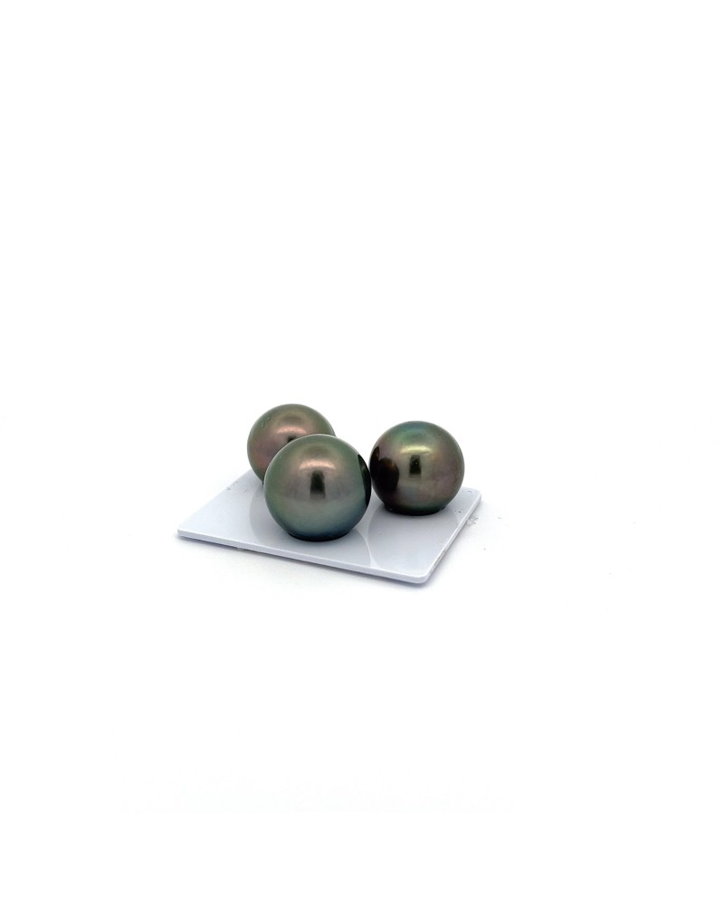 16.23/15.13/15.22mm Tahitian Black pearl , origin French Polynesia   , fine  grade