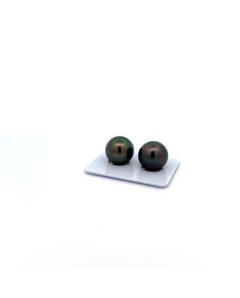14.27/14.21mm Tahitian Black pearl , origin French Polynesia   , fine  grade