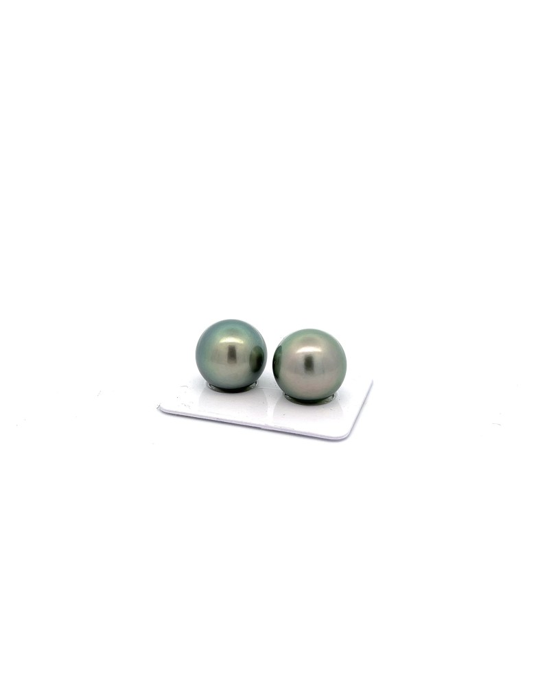 15.18/15.14mm Tahitian Black pearl , origin French Polynesia   , gem  grade