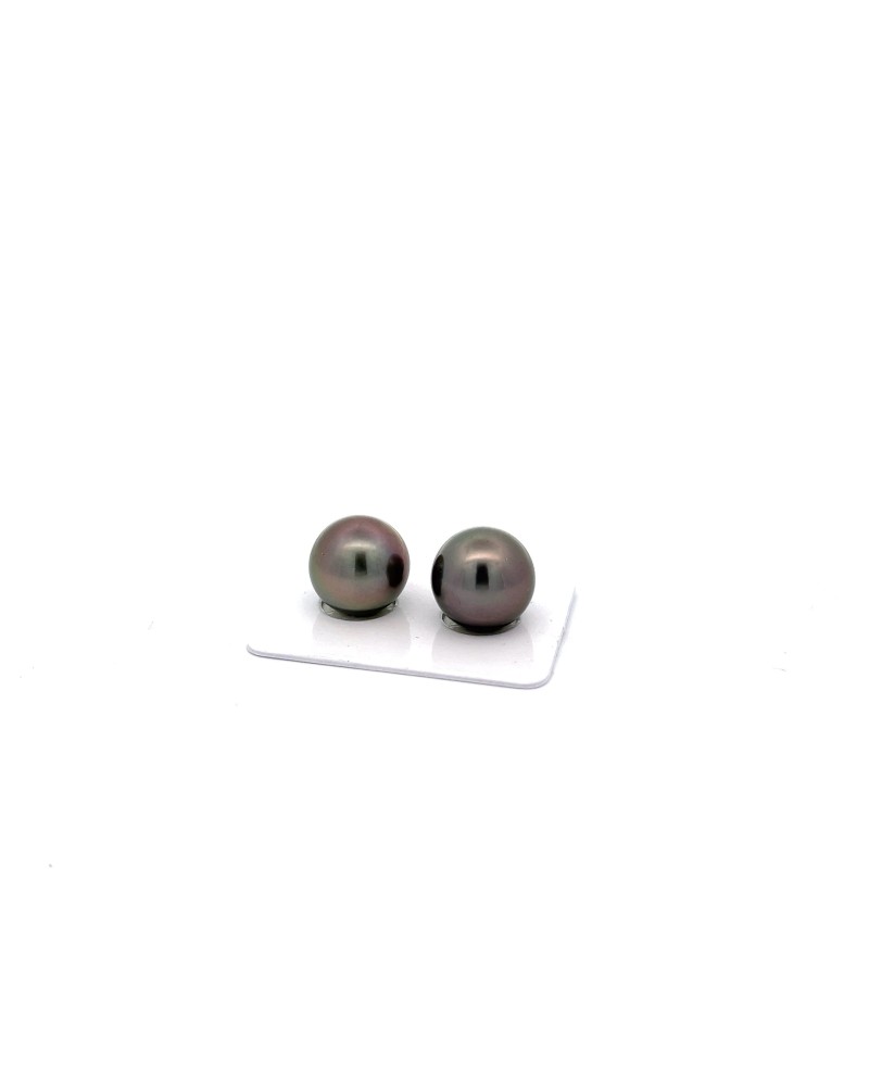 13.61/13.41mm Tahitian Black pearl , origin French Polynesia   , fine  grade