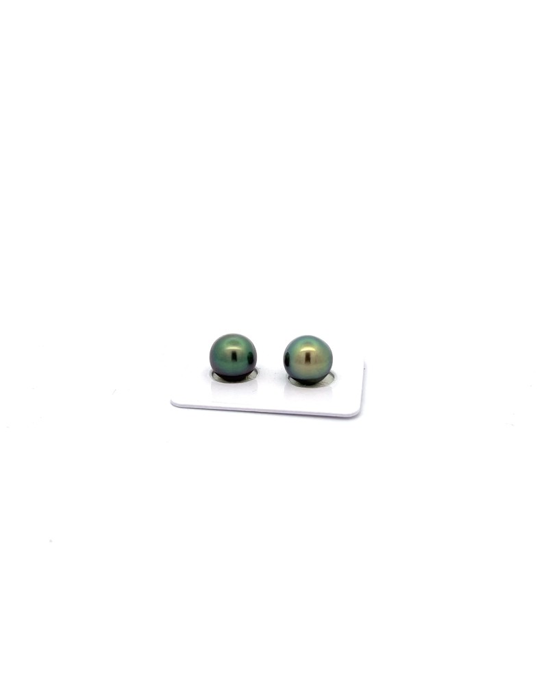 10.48/10.40mm Tahitian Black pearl , origin French Polynesia   , jewel  grade