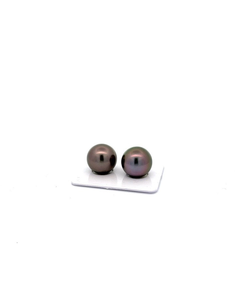 14.36/14.30mm Tahitian Black pearl , origin French Polynesia   , fine  grade