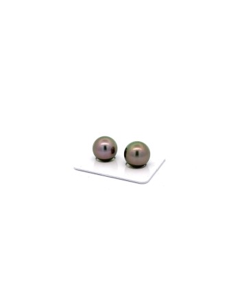 12mm+ fine  grade Tahitian Black pearl, French Polynesia  