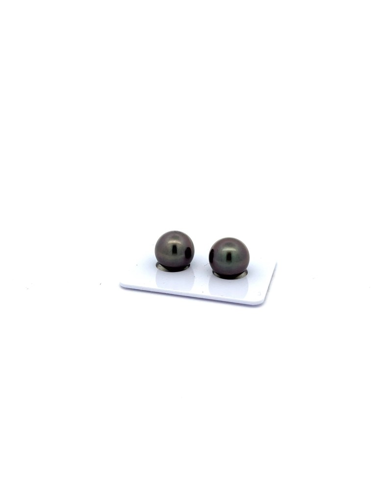 11.56/11.54mm Tahitian Black pearl , origin French Polynesia   , jewel  grade